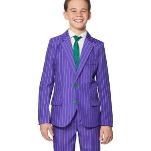 SUITMEISTER Boys Joker Suit Costume Kids Cosplay Party Jacket, Vest, Pants & Ti